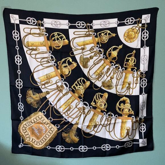 Hermes Cliquetis Silk Scarf Printed Silk 90cm Square - Picture 1 of 15